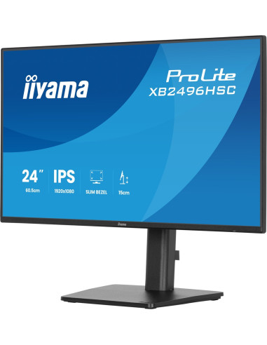 Iiyama Prolite Xb2496Hsc-B1 Monitor Komputerowy 60,5 Cm (23.8") 1920 X 1080 Px Full Hd Led Czarny