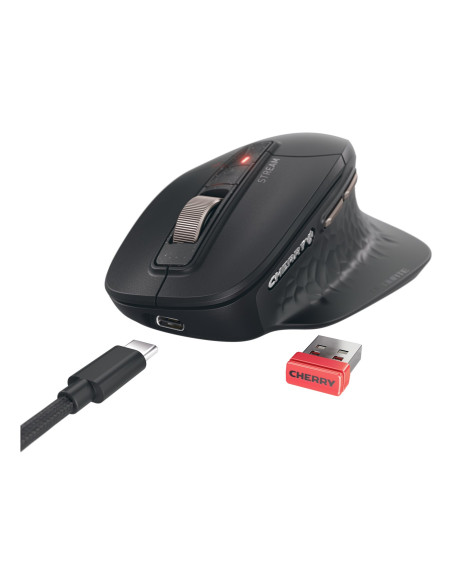 Cherry Stream Desktop Ultimate Klawiatura Dołączona Myszka Dom/Biuro Usb + Rf Wireless + Bluetooth Qwertz Niemiecki Czarny
