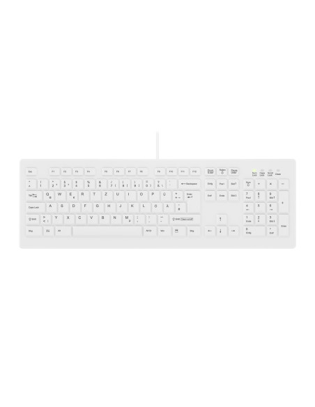 Contour Design Active Key Ak-C8100F-Uvs-W/Ge Klawiatura Medyczna Usb Qwertz Niemiecki Biały