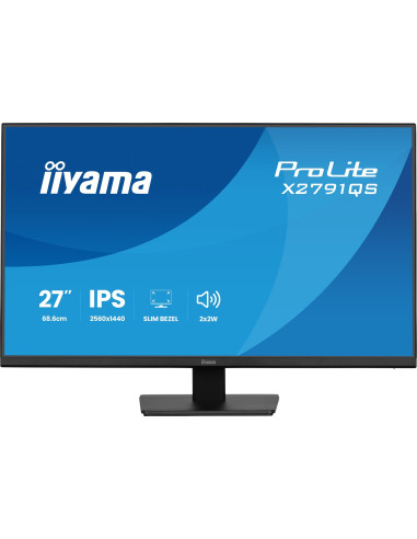 Iiyama Prolite X2791Qs-B1 Monitor Komputerowy 68,6 Cm (27") 2560 X 1440 Px Quad Hd Led Czarny