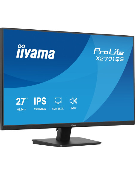 Iiyama Prolite X2791Qs-B1 Monitor Komputerowy 68,6 Cm (27") 2560 X 1440 Px Quad Hd Led Czarny