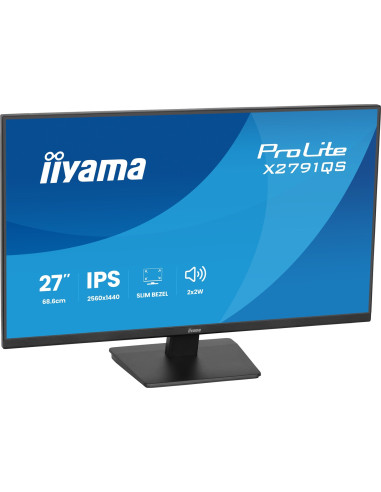 Iiyama Prolite X2791Qs-B1 Monitor Komputerowy 68,6 Cm (27") 2560 X 1440 Px Quad Hd Led Czarny