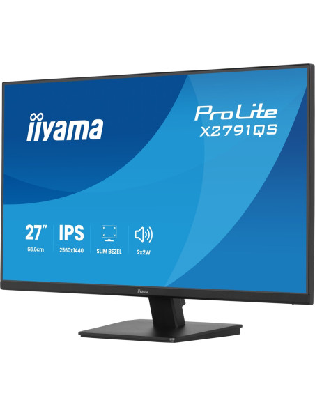 Iiyama Prolite X2791Qs-B1 Monitor Komputerowy 68,6 Cm (27") 2560 X 1440 Px Quad Hd Led Czarny