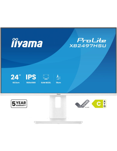 Iiyama Prolite Xb2497Hsu-W1 Monitor Komputerowy 60,5 Cm (23.8") 1920 X 1080 Px Full Hd Led Biały