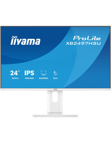 Iiyama Prolite Xb2497Hsu-W1 Monitor Komputerowy 60,5 Cm (23.8") 1920 X 1080 Px Full Hd Led Biały