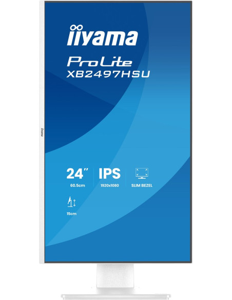 Iiyama Prolite Xb2497Hsu-W1 Monitor Komputerowy 60,5 Cm (23.8") 1920 X 1080 Px Full Hd Led Biały