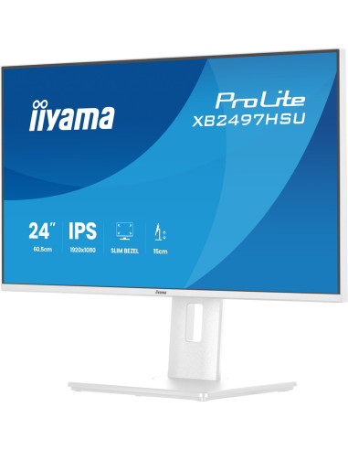 Iiyama Prolite Xb2497Hsu-W1 Monitor Komputerowy 60,5 Cm (23.8") 1920 X 1080 Px Full Hd Led Biały