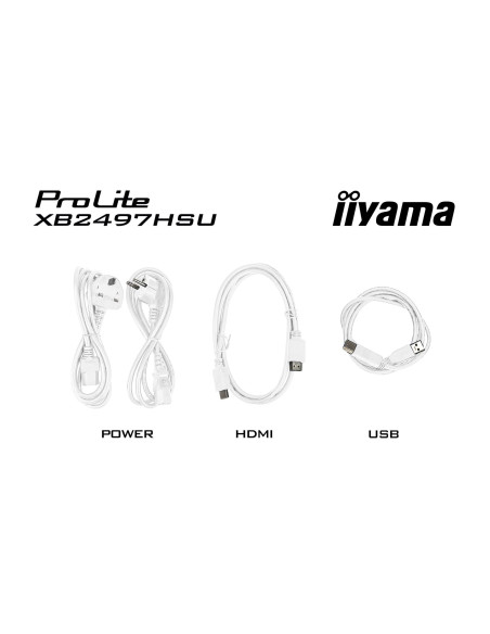 Iiyama Prolite Xb2497Hsu-W1 Monitor Komputerowy 60,5 Cm (23.8") 1920 X 1080 Px Full Hd Led Biały
