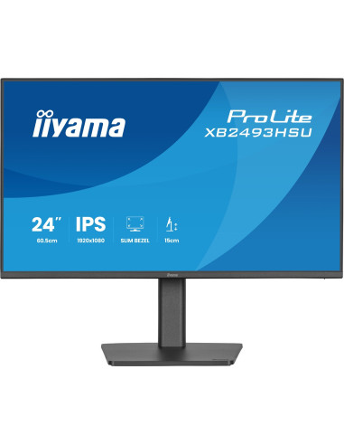 Iiyama Prolite Xb2493Hsu-B1 Monitor Komputerowy 60,5 Cm (23.8") 1920 X 1080 Px Full Hd Led Czarny