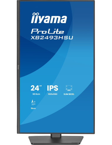 Iiyama Prolite Xb2493Hsu-B1 Monitor Komputerowy 60,5 Cm (23.8") 1920 X 1080 Px Full Hd Led Czarny