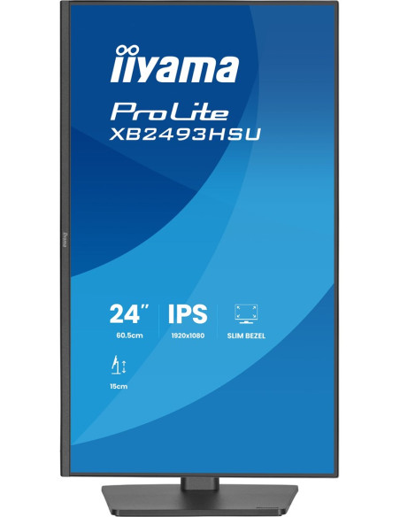 Iiyama Prolite Xb2493Hsu-B1 Monitor Komputerowy 60,5 Cm (23.8") 1920 X 1080 Px Full Hd Led Czarny