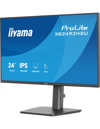 Iiyama Prolite Xb2493Hsu-B1 Monitor Komputerowy 60,5 Cm (23.8") 1920 X 1080 Px Full Hd Led Czarny