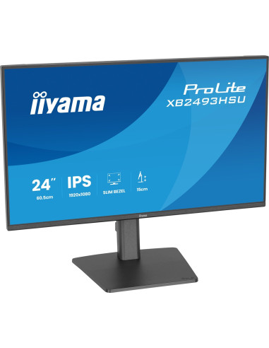Iiyama Prolite Xb2493Hsu-B1 Monitor Komputerowy 60,5 Cm (23.8") 1920 X 1080 Px Full Hd Led Czarny
