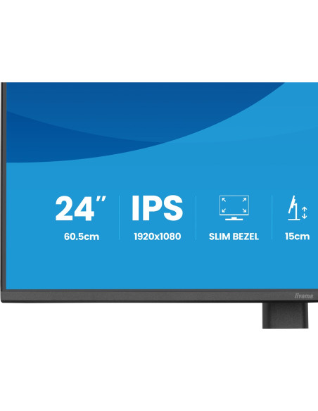Iiyama Prolite Xb2493Hsu-B1 Monitor Komputerowy 60,5 Cm (23.8") 1920 X 1080 Px Full Hd Led Czarny