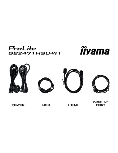 Iiyama G-Master Gb2471Hsu-W1 Monitor Komputerowy 60,5 Cm (23.8") 1920 X 1080 Px Full Hd Led Biały