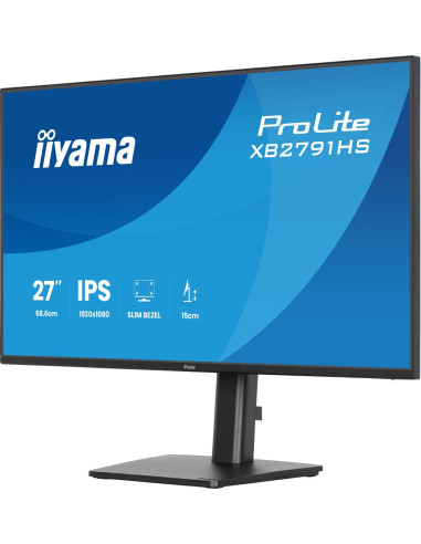 Iiyama Prolite Xb2791Hs-B1 Monitor Komputerowy 68,6 Cm (27") 1920 X 1080 Px Full Hd Led Czarny
