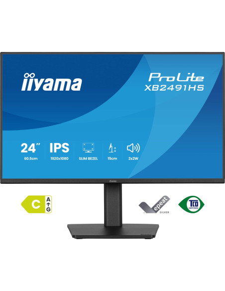 Iiyama Prolite Xb2491Hs-B1 Monitor Komputerowy 60,5 Cm (23.8") 1920 X 1080 Px Full Hd Lcd Czarny
