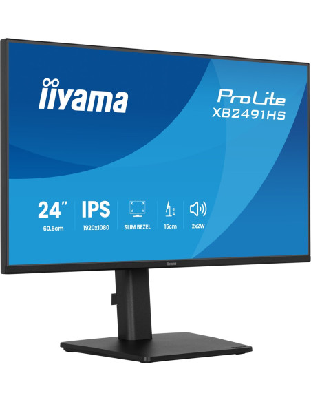 Iiyama Prolite Xb2491Hs-B1 Monitor Komputerowy 60,5 Cm (23.8") 1920 X 1080 Px Full Hd Lcd Czarny