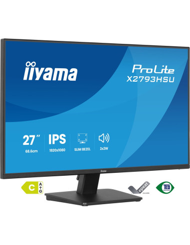 Iiyama Prolite X2793Hsu-B1 Monitor Komputerowy 68,6 Cm (27") 1920 X 1080 Px Full Hd Led Czarny