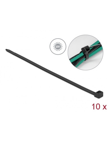 Delock Trytyka Odporna Na Ultrafiolet, D 1220 X S 9,0 Mm Czarna, 10 Szt.
