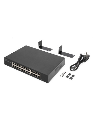Digitus 24-Portowy Przełącznik Gigabitowy, 19-Calowy, Niezarządzalny
