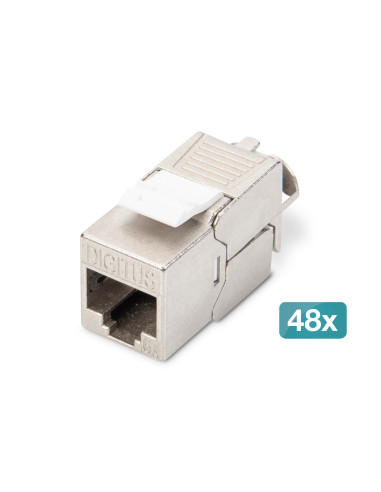 Digitus Moduł Cat 6A Keystone, Ekranowany, Beznarzędziowe Złącze Montażowe - 48 Szt.