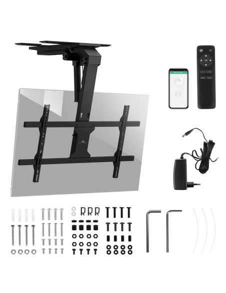 Uchwyt Elektryczny Do Tv Maclean, Sufitowy, Obsługa Tuya, Max. Vesa 800X400, Dla Tv 43-86", Max. 45Kg, Mc-110 T