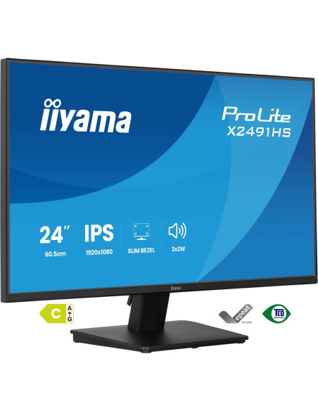 Iiyama Prolite X2491Hs-B1 Monitor Komputerowy 60,5 Cm (23.8") 1920 X 1080 Px Full Hd Lcd Czarny