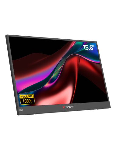 Verbatim Portable 15.6" Fhd Monitor Light Przenośny Monitor Czarny 39,6 Cm (15.6") Lcd 1920 X 1080 Px