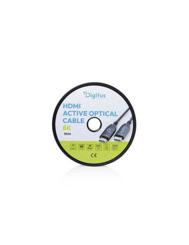 Digitus Hybrydowy Kabel Światłowodowy Hdmi Aoc, Uhd 8K, 90 M