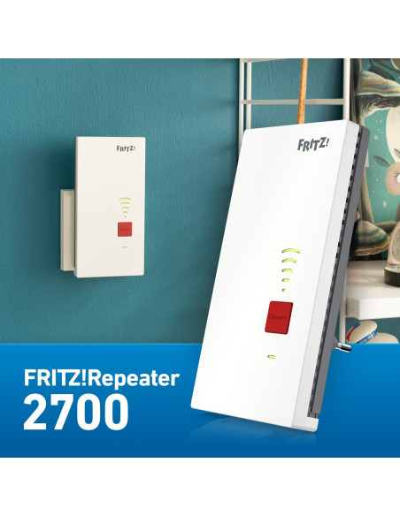 Repeater 2700 Wzmacniacz Sieciowy 125 Mbit/S Biały
