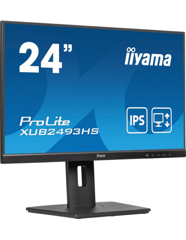 Iiyama Prolite Xub2493Hs-B6 Monitor Komputerowy 60,5 Cm (23.8") 1920 X 1080 Px Full Hd Led Czarny