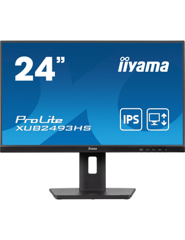 Iiyama Prolite Xub2493Hs-B6 Monitor Komputerowy 60,5 Cm (23.8") 1920 X 1080 Px Full Hd Led Czarny