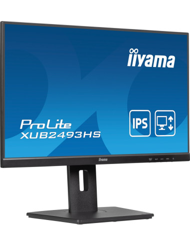 Iiyama Prolite Xub2493Hs-B6 Monitor Komputerowy 60,5 Cm (23.8") 1920 X 1080 Px Full Hd Led Czarny