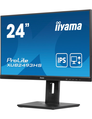 Iiyama Prolite Xub2493Hs-B6 Monitor Komputerowy 60,5 Cm (23.8") 1920 X 1080 Px Full Hd Led Czarny