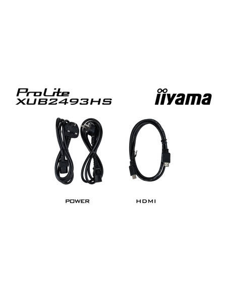 Iiyama Prolite Xub2493Hs-B6 Monitor Komputerowy 60,5 Cm (23.8") 1920 X 1080 Px Full Hd Led Czarny