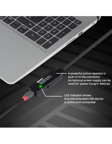 Lindy 43376 Kabel Usb Usb 3.2 Gen 1 (3.1 Gen 1) 10 M Usb A Usb C Czarny