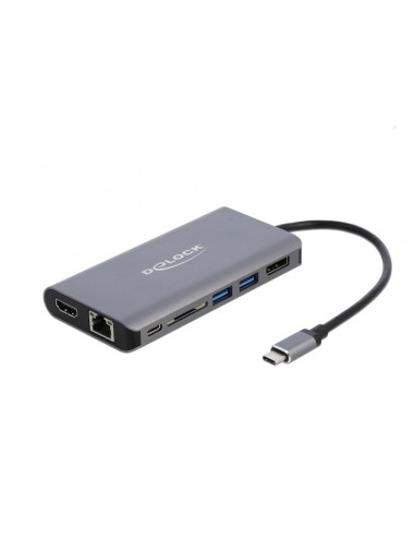 Delock 87683 Stacja Dokująca Przewodowa Usb 3.2 Gen 1 (3.1 Gen 1) Type-C Szary