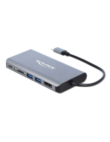 Delock 87683 Stacja Dokująca Przewodowa Usb 3.2 Gen 1 (3.1 Gen 1) Type-C Szary