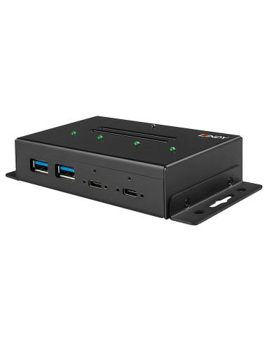 Lindy 43094 Huby I Koncentratory Usb 3.2 Gen 2 (3.1 Gen 2) Type-C 10000 Mbit/S Czarny