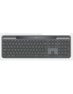 Logitech Signature Slim Solar+ K980 For Business Klawiatura Uniwersalne Rf Wireless + Bluetooth Qwertz Niemiecki Grafitowy