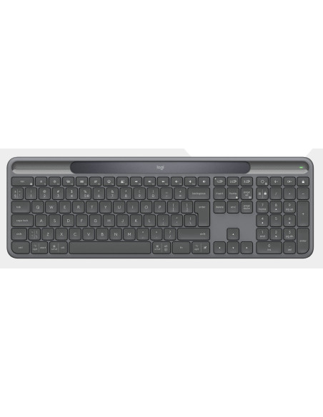 Logitech Signature Slim Solar+ K980 For Business Klawiatura Uniwersalne Rf Wireless + Bluetooth Qwertz Niemiecki Grafitowy