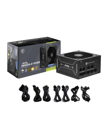 Msi Mag A650Gls Pcie5 Moduł Zasilaczy 650 W 24-Pin Atx Atx Czarny