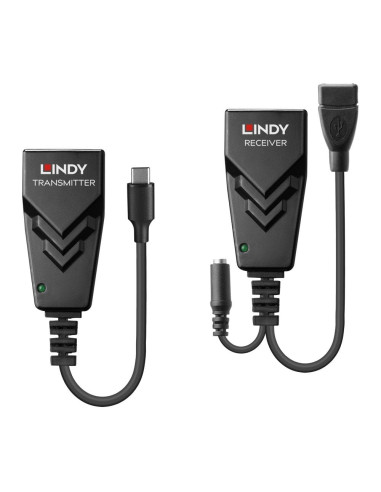 Lindy 43390 Przedłużacz Sieciowy Nadajnik I Odbiornik Sieci Czarny