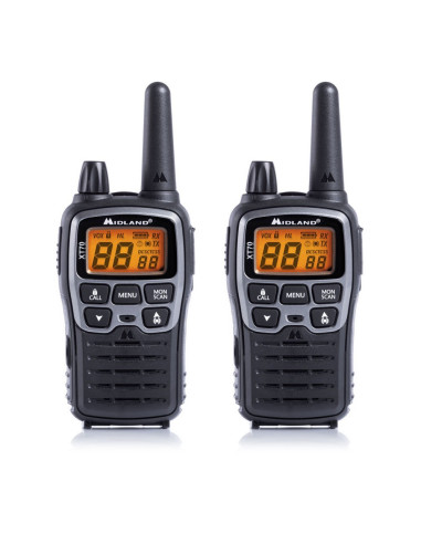 Midland Xt70 Krótkofalówka 24 Kan. 446.00625 - 446.09375 Mhz Czarny, Szary
