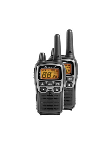 Midland Xt70 Krótkofalówka 24 Kan. 446.00625 - 446.09375 Mhz Czarny, Szary