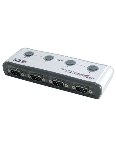 Lindy 42858 Konwerter Szeregowy/Repeater/Izolator Usb 1.1 Rs-232 Czarny, Srebrny