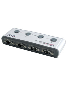 Lindy 42858 Konwerter Szeregowy/Repeater/Izolator Usb 1.1 Rs-232 Czarny, Srebrny 2