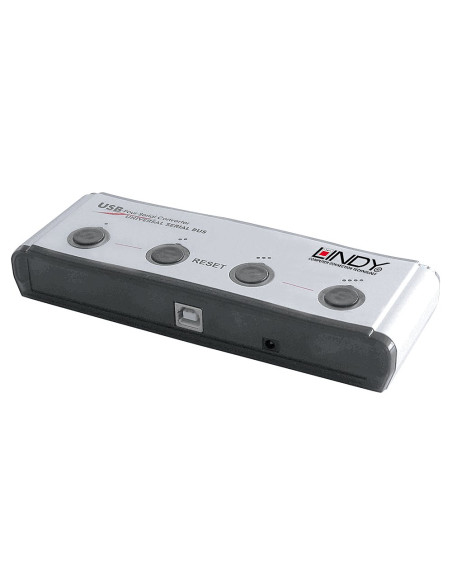 Lindy 42858 Konwerter Szeregowy/Repeater/Izolator Usb 1.1 Rs-232 Czarny, Srebrny