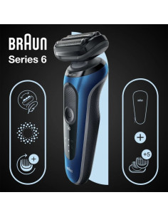 Braun Series 6 61-B1500S Golarka Foliowa Przycinarka Niebieski
